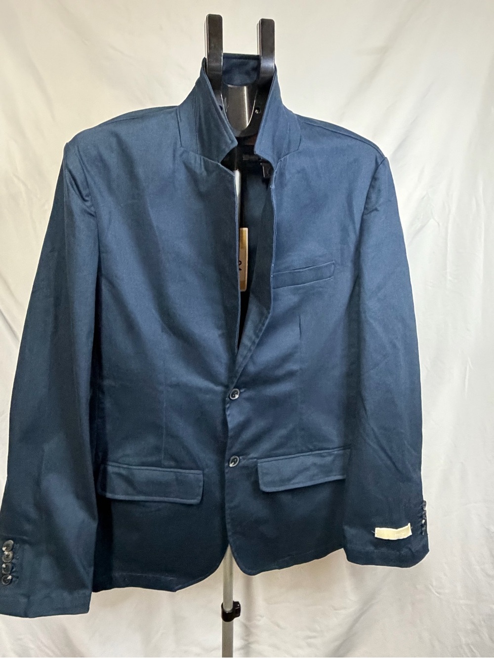 Michael Kors Dark Blue Stand-Collar Blazer